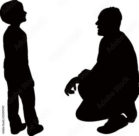 father and son talking silhouette vector stock image and royalty free vector files on fotolia