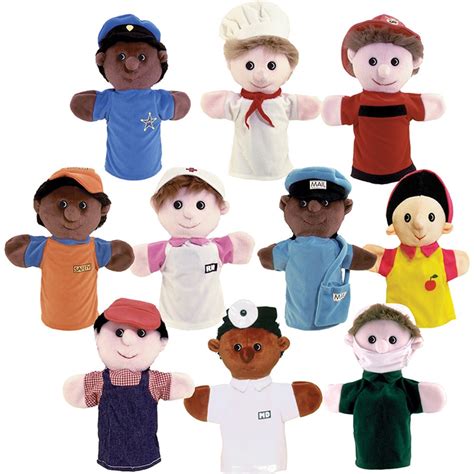 Community Helper Puppets, Set of 10 - MTB469 | Get Ready Kids | Puppets