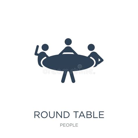 Round Table Icon In Trendy Design Style Round Table Icon Isolated On
