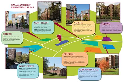 Map Of Residence Areas Living At Umass Amherst
