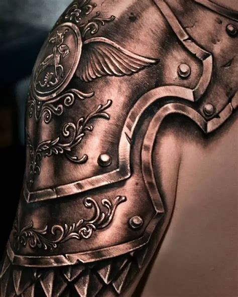 Top 68 Shoulder Armor Tattoo Stencil Vn