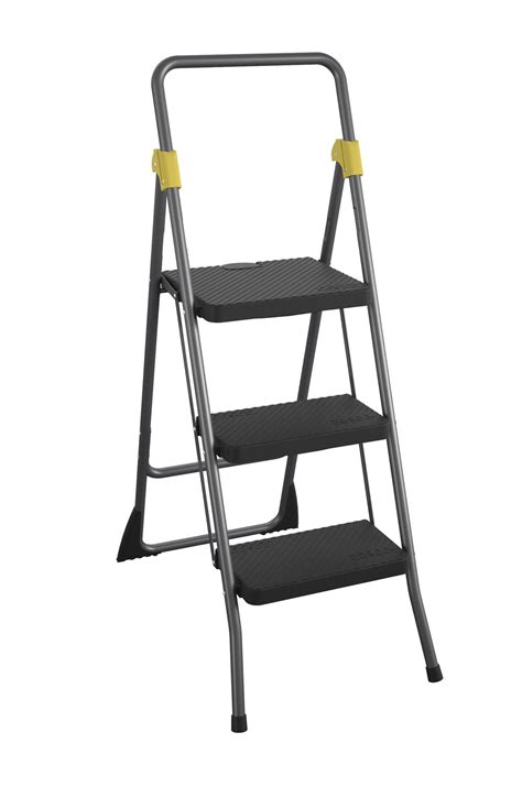 3 Step Folding Steel Commercial Step Stool Realrooms
