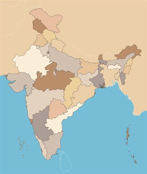 Premium Vector Political Map Of India With States Union Territories Hot Sex Picture