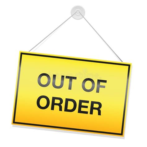 Do Not Use Out Of Order Warning Yellow Triangle Sign Stock Vector