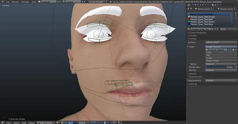Texturing How To Get The Image Textures Around For Eyes Eyelashes