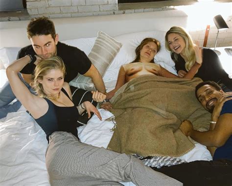 Erin Moriarty Wears A Sexy Top In Bed With The Boys Co Stars