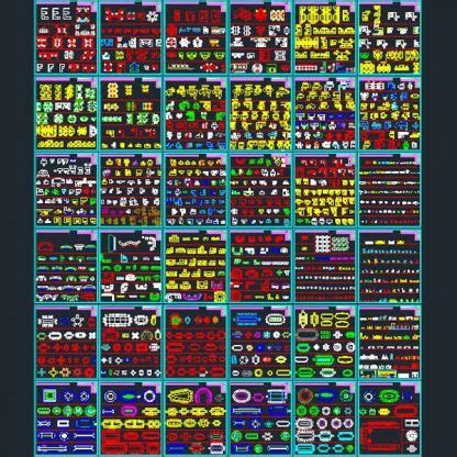 Bed cad blocks bedside table cad blocks ottoman cad blocks. Office furniture symbols and layouts collection, AutoCad ...