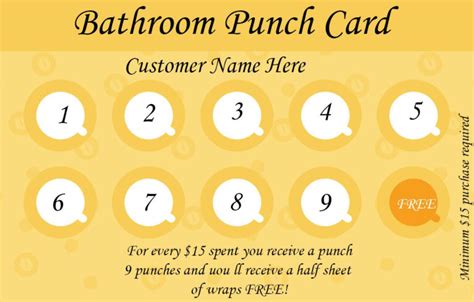 50 punch card templates for every business boost throughout business punch card template