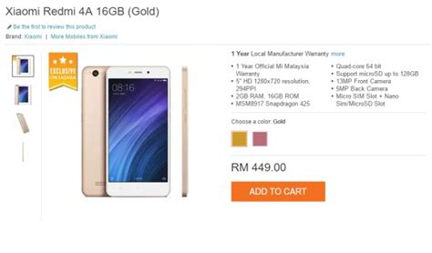 More xiaomi mobiles more brands. Redmi 4A officially launched at LAZADA Xiaomi store for ...