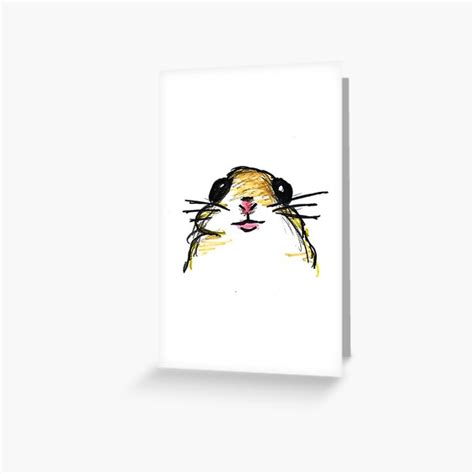 Hamster Staring Meme Greeting Card For Sale By Iarasosan Redbubble