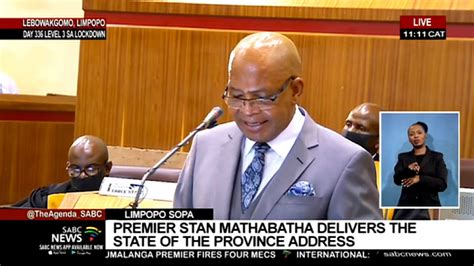 Limpopo Sopa Premier Stan Mathabatha Delivers The State Of The Province Address Youtube