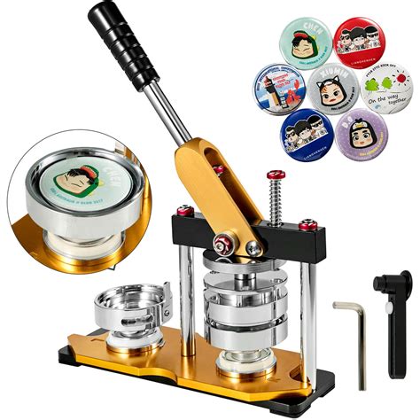 Vevor 75mm 3 Badge Button Maker Machine 100 Buttons Circle Badge