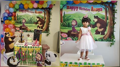 Masha And The Bear Theme Birthday Decoration 2nd Birthday Decoration Ideas Balloons