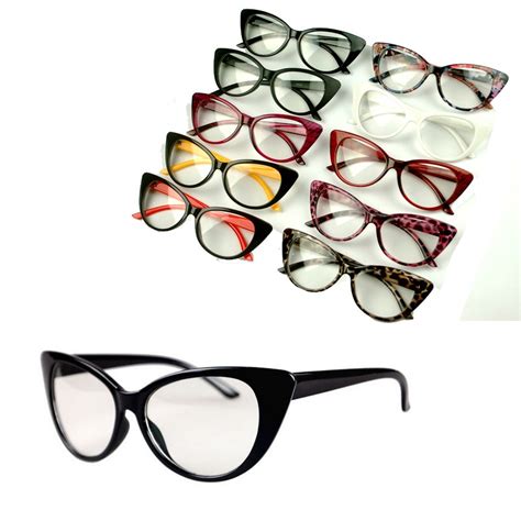 Classical Vintage Optical Glasses Cat Eye Shaped Plastic Eyewear With