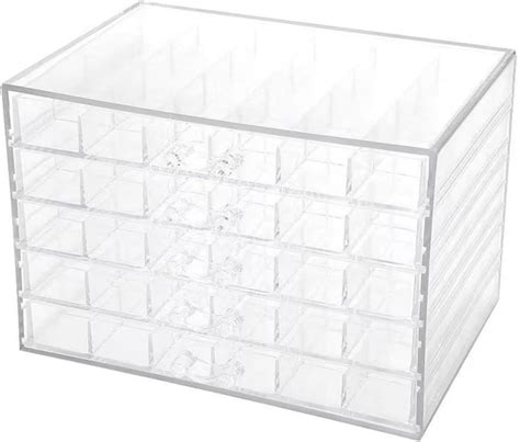 5 Drawer Jewelry Organizer Storage Display Case Box W