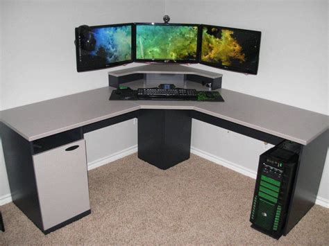 Clean Battlestation Diy Computer Desk Computer Desk Computer Desk Setup