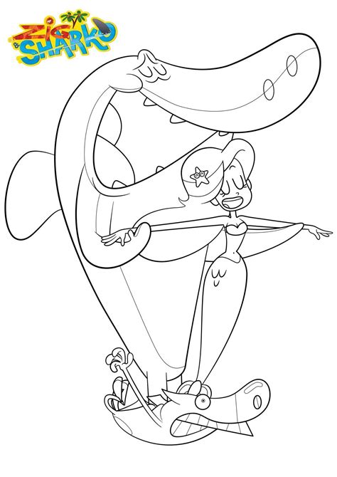 Coloriage Sharko Marina Et Zig Coloriage Zig Et Sharko Coloriages