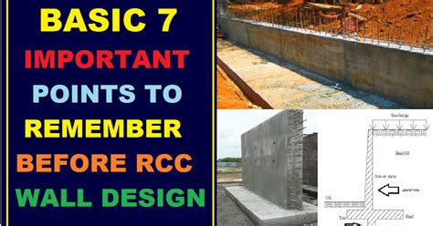 Basic Important Points To Remember Before Rcc Wall Design As Per Is 456