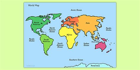 Simple World Map Ks1 Draw A Topographic Map