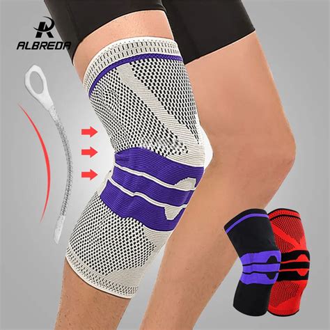 Albreda 1pc Knee Support Protect Sport Fitness Running Braces Kneepad Football Elastic Nylon