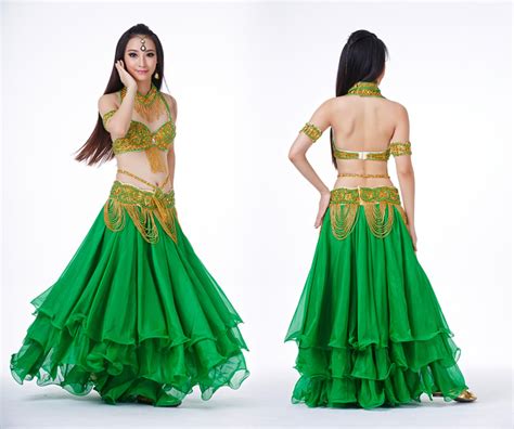 5 Pieces Performance Dancewear Polyester Belly Dance Costumes For Women More Colors 4242443216