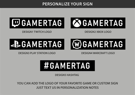 Custom Gamertag Sign Gamer Tag Neon Sign Gamer Tag Led Sign Etsy