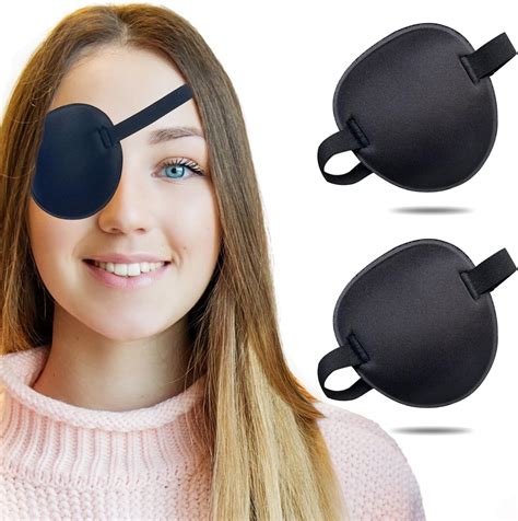 THSIREE 2PCS Eye Patch Adjustable Medical Eye Patch Amblyopia Lazy