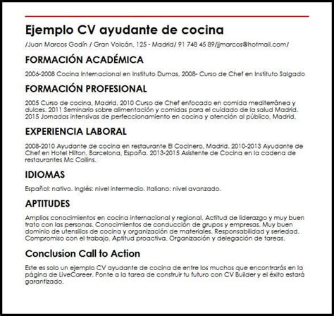 Ofertas de empleo de ayudantes de cocina, encuentra trabajo de ayudante de cocina y trabajos de pinche en nuestro tablón de anuncios de empleo de hostelería y turismo. Ejemplo de CV para ayudante de cocina| MiCVideal