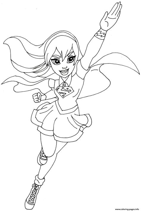 supergirl dc super hero girls coloring pages printable