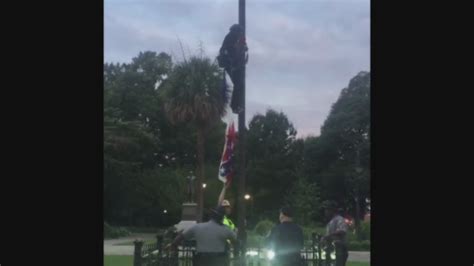 Video Activist Rips Down Confederate Flag At South Carolina Capitol