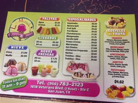 Explore our paletas, bolis, and mangohelada cups. Ice Cream La Michoacana Menu