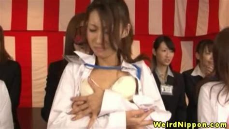 Wierd Japan Busty Japanese Teens Get Naked And Show Off Their Boobs