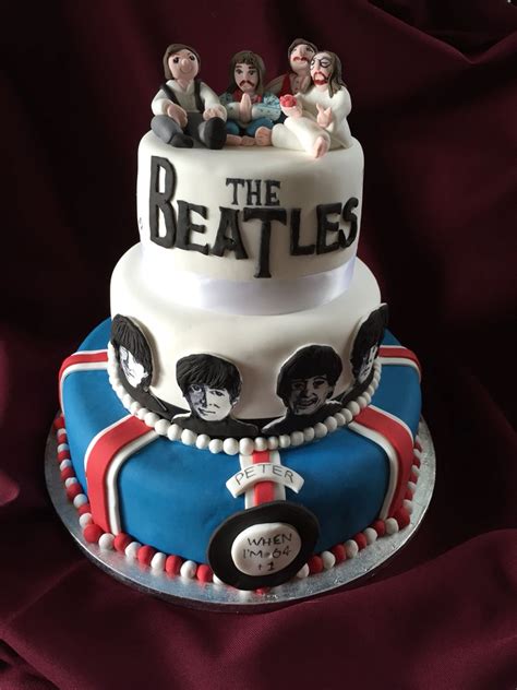 When Im 641 Beatles Themed Cake Pasteles Tortas