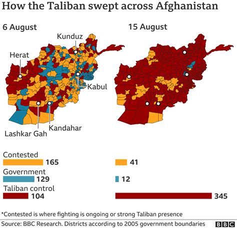 How The Taliban Stormed Across Afghanistan In 10 Days Bbc News