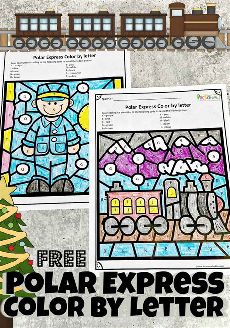 Free Polar Express Color By Letter Worksheets