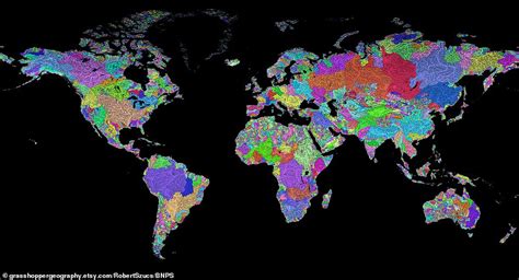Fascinating New Map Shows Every River Basin On The Globe With A