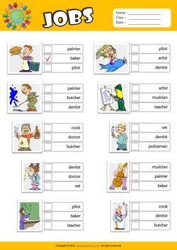 jobs esl multiple choice worksheet  kids worksheets  kids kids