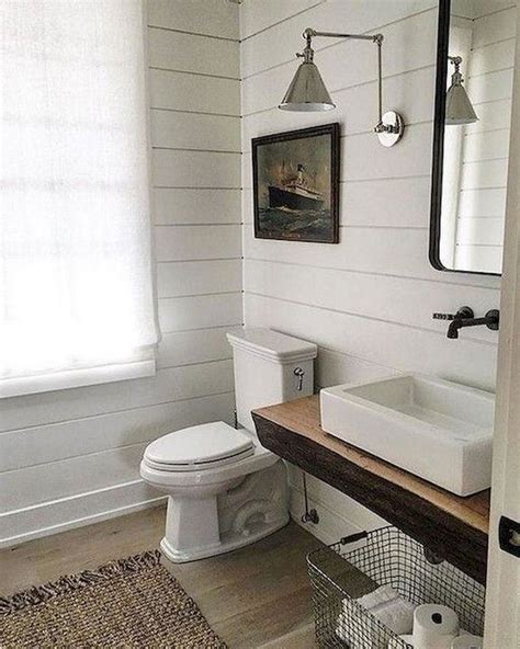 47 Awesome Farmhouse Bathroom Tile Floor Decor Ideas And