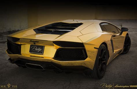 Gold Plated Lamborghini Aventador Lp700 4