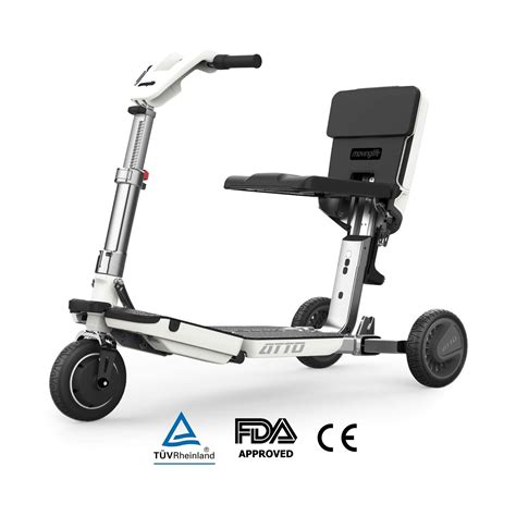 Atto Folding Travel Powered Mobility Scooter By Movinglife Full Size