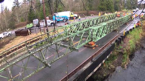 Temporary Bailey Bridge Installation March 2014 Youtube