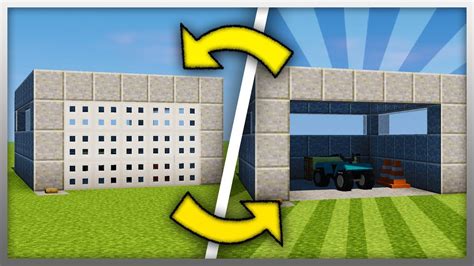 ️ How To Build A Working Garage Door Minecraft Youtube