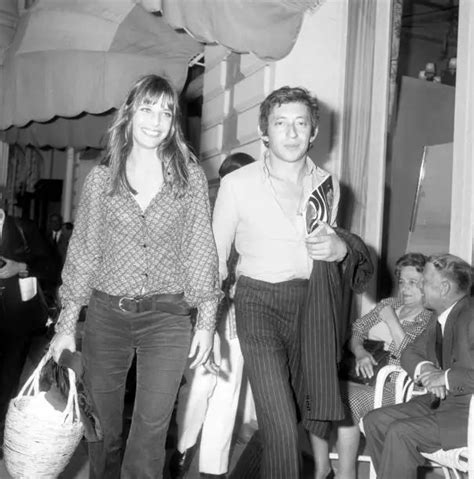 SERGE GAINSBOURG AND Jane Birkin In Cannes During The Film Festiva Old