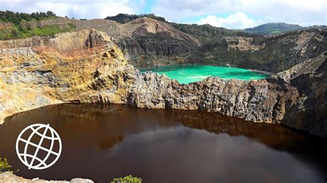 Tri Colored Crater Lakes Of Mt Kelimutu Indonesia In 4k Ultra Hd