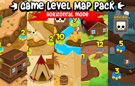 Game Level Map Pack 3 Horizontal Mode
