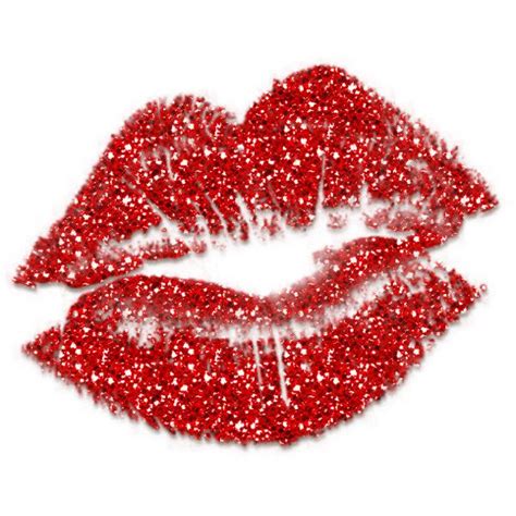 Glitter Lips Valentines Scrapbook Clip Art