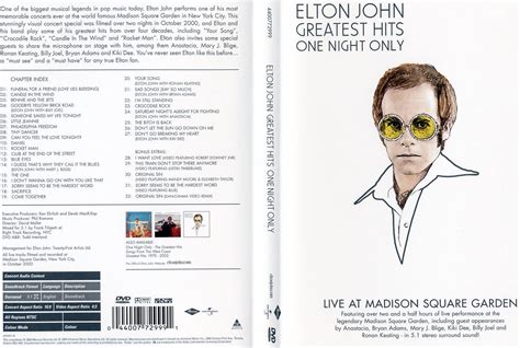 Carátula Caratula De Elton John One Night Only The Greatest Hits