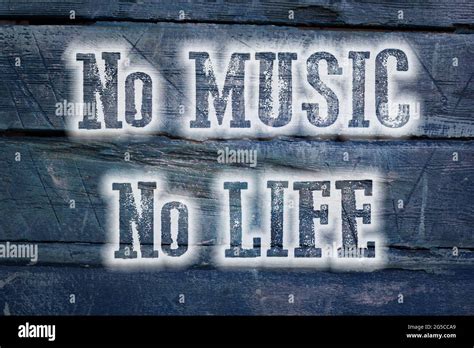 No Music No Life Concept Text On Background Stock Photo Alamy