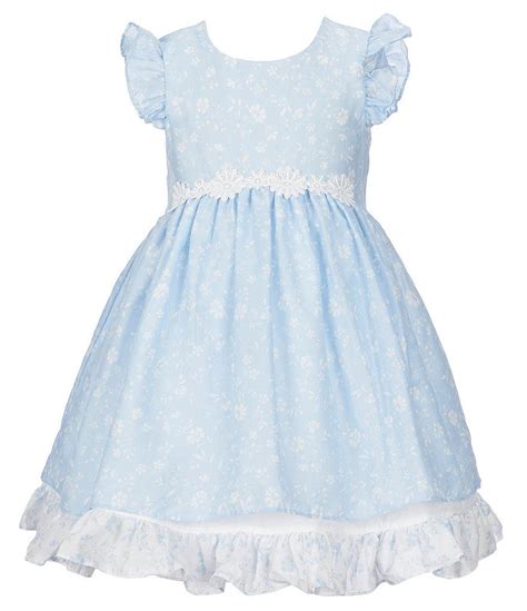 Laura Ashley Little Girls 2t 6x Daisy Embroidered Fit And Flare Dress