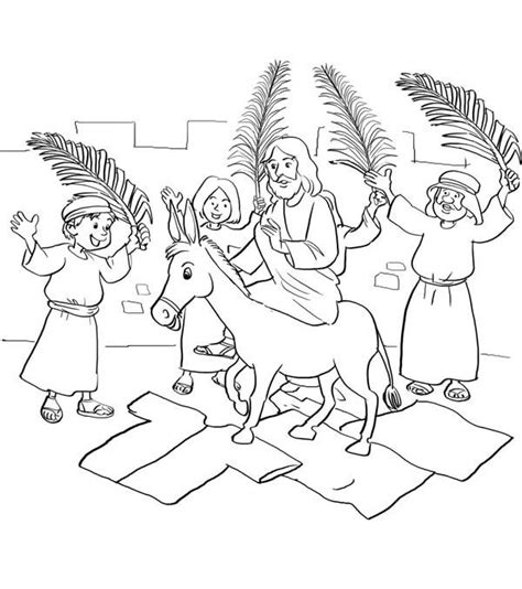 Palm Sunday Coloring Pages | Sunday school coloring pages, Easter